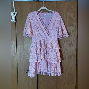 One One Six pink ruffled dress